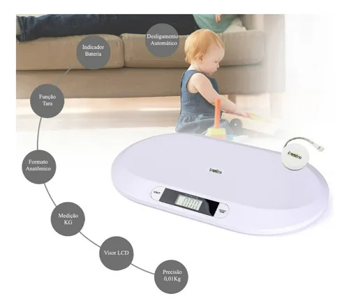 Balanca Digital Pediatrica Infantil Para Bebe Funcao Tara 3