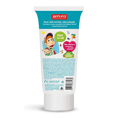 Bitufo Gel Dental Cocorico Sem Fluor Sabor Tutti Frutti 90 G 3