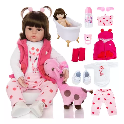 Boneca Adora Bebe Reborn Girafinha 48cm Grs