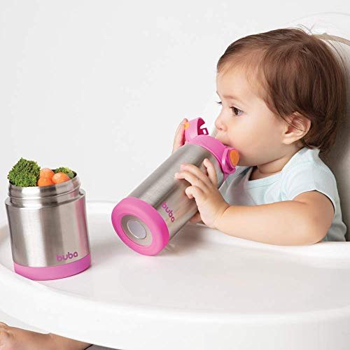 Buba Garrafa Termica Parede Dupla Rosa 400 Ml 5