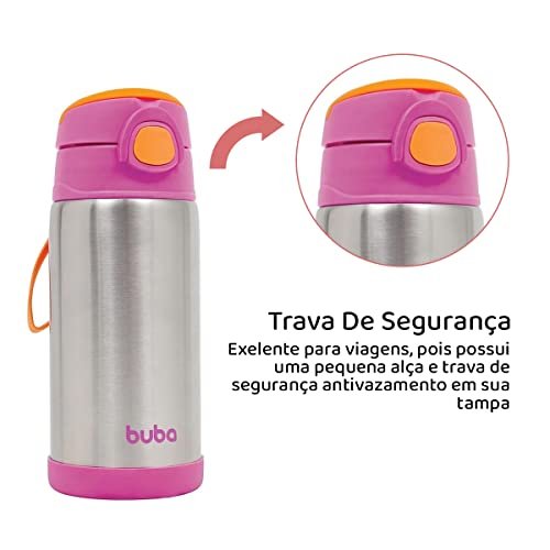 Buba Garrafa Termica Parede Dupla Rosa 400 Ml 6