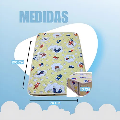 Colchao Berco Portatil Impermeavel Chiqueirinho 100x70x10 Baby Luck 3