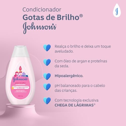 Condicionador Infantil Johnsons Gotas De Brilho 200ml 2
