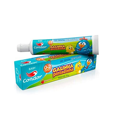 Condor Gel Dental Infantil Sem Fluor Galinha Pintadinha Sabor Morango 2