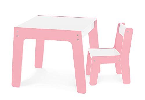 Conjunto Mesa Cadeira Infantil Rosa Junges 3