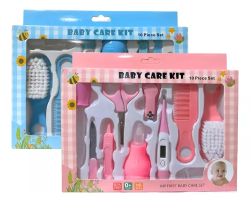 Kit Higiene Com Termometro Cuidado Bebe Recem Nascido 10pcs 1