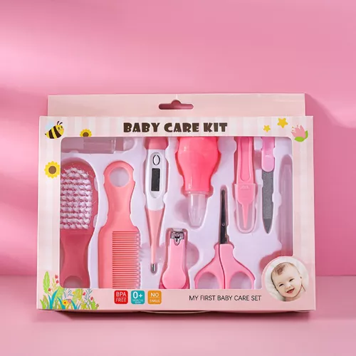 Kit Higiene Com Termometro Cuidado Bebe Recem Nascido 10pcs 3