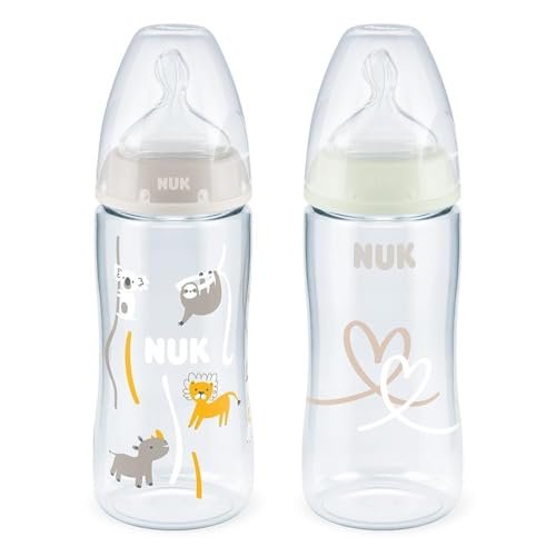 Kit De Mamadeiras Anticolica Dia E Noite Com Controle De Temperatura 300ml Nuk 3