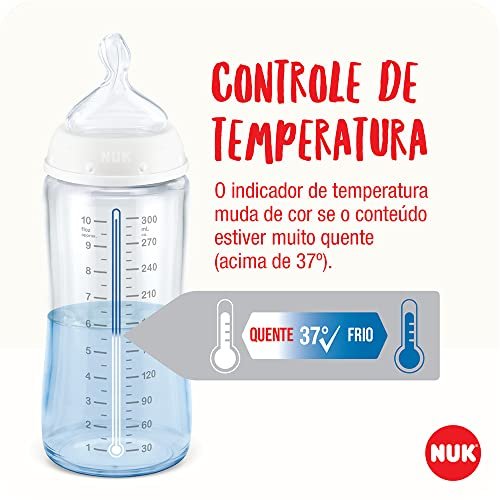 Kit De Mamadeiras Anticolica Dia E Noite Com Controle De Temperatura 300ml Nuk 6