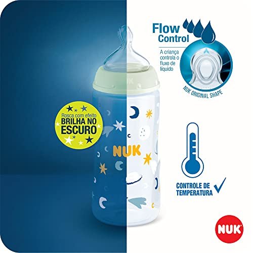 Kit De Mamadeiras Anticolica Dia E Noite Com Controle De Temperatura 300ml Nuk 7