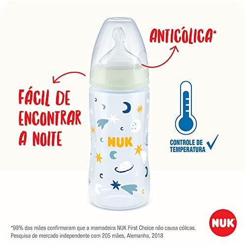 Kit De Mamadeiras Anticolica Dia E Noite Com Controle De Temperatura 300ml Nuk 8
