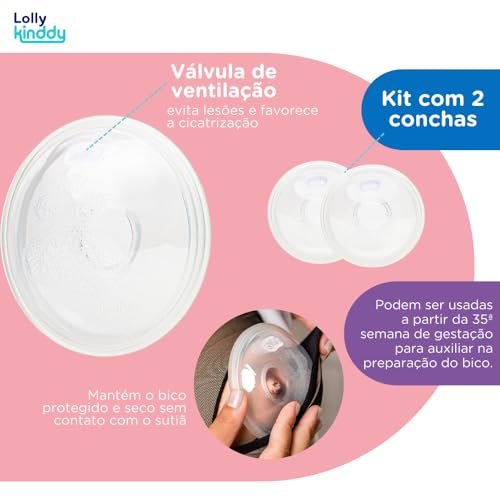 Lolly Concha Amamentacao Pos Parto Transparente 2 Unidades 1