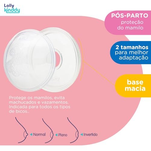 Lolly Concha Amamentacao Pos Parto Transparente 2 Unidades 2