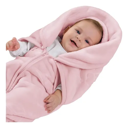 Manta Bebe Baby Sac Rosa Saco De Dormir Cobertor Jolitex 1