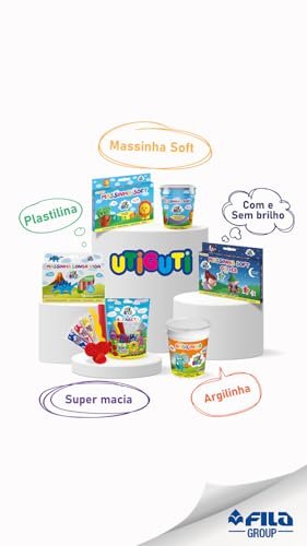 Massa De Modelar Uti Guti 26000 Glitter 12 Cores 3
