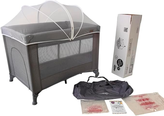 MaxiBaby Berço Portátil Infantil Cercado 0-15kg Lazy - 2