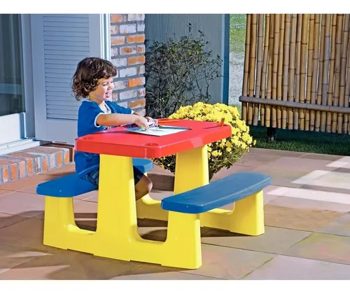 Mesa Infantil De Atividades Tramontina Playground Pic Nic Cor Colorido 3