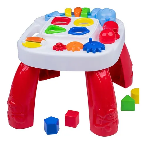 Mesa Infantil Didatica Divertida Play Time Vermelha Cotiplas 1