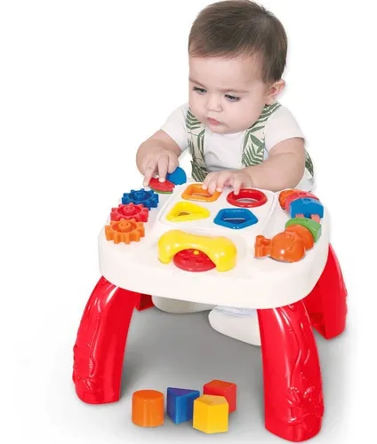 Mesa Infantil Didatica Divertida Play Time Vermelha Cotiplas 2