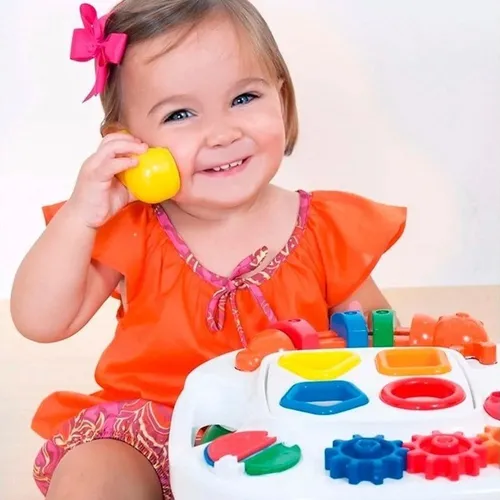 Mesa Infantil Didatica Divertida Play Time Vermelha Cotiplas 3