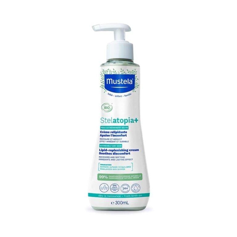 Mustela Stelatopia Hidratante Relipidante Antiprurido 300 Ml Creme Stelatopia Sem Perfume Para Peles Atopicas E Ressecadas Para Bebes Criancas E Adultos Stelatopia 5