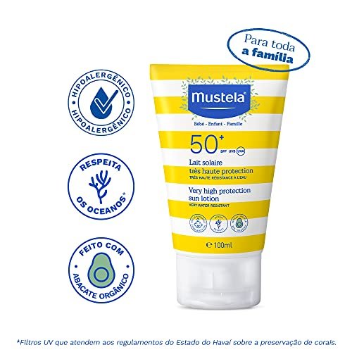 Protetor Solar Infantil Locao Rosto E Corpo FPS 50 Mustela 3