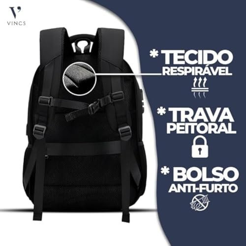 Reforcada Executiva Grande Mochila Para Notebook Trabalho Viagem Escola Com Cabo De Aco Impermeavel Antifurto Com Saidas USBFone De Ouvido Unissex 2
