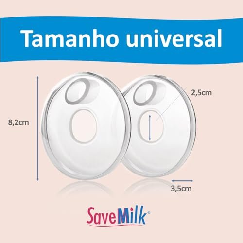 SaveMilk Conchas Para Amamentacao Com Base Rigida De Polipropileno Incolor 2