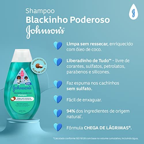 Shampoo Infantil Para Cabelos Crespos Johnsons Blackinho Poderoso 5