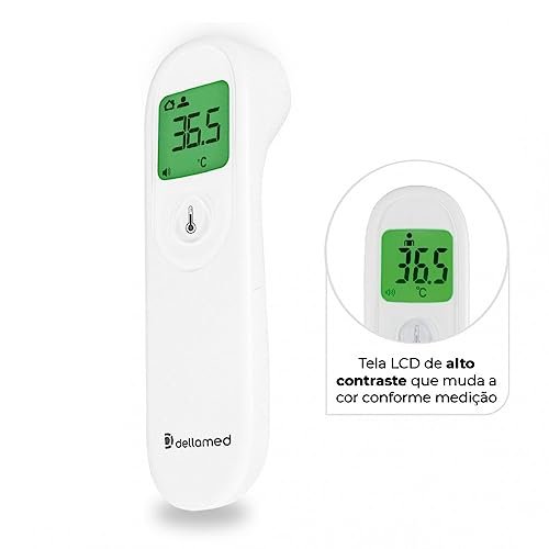 Termometro Infravermelho Dellamed 3 Em 1 Com Sensor Termico 4