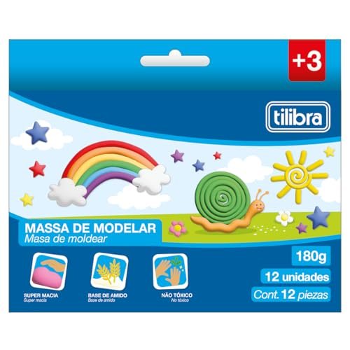 Tilibra Massa Para Modelar Macia 180g 12 Cores Academie 2
