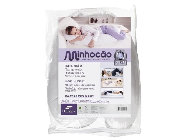 Travesseiro De Corpo Minhocao Para Gestante 21x150 Cm Fibrasca 1