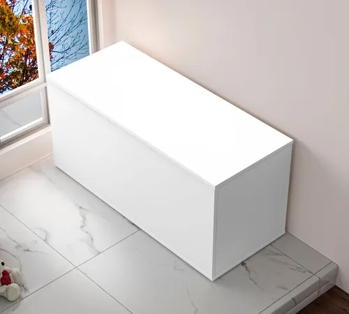 Bau Infantil Organizador De Brinquedos Personagem Mdf Branco 1