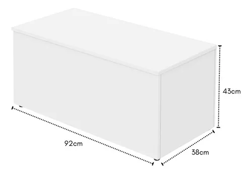 Bau Infantil Organizador De Brinquedos Personagem Mdf Branco 4