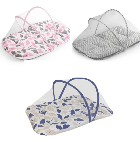 Berco Portatil Com Mosqueteiro Para Bebe Colchonete 1