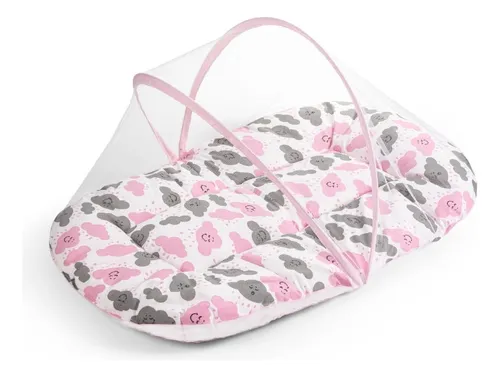 Berco Portatil Com Mosqueteiro Para Bebe Colchonete 2