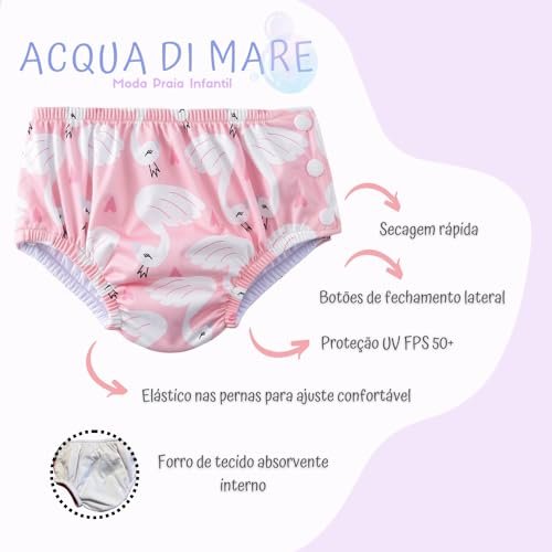 Biquini Com Fralda Piscina Bebe Menina Acqua Di Mare 5