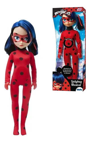 Boneca Ladybug Musical 45cm Miraculous Baby Brink Vermelho Menina Menino Crianca Infantil Vinil 1