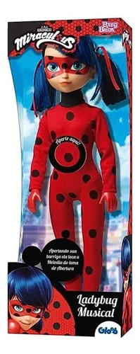 Boneca Ladybug Musical 45cm Miraculous Baby Brink Vermelho Menina Menino Crianca Infantil Vinil 2