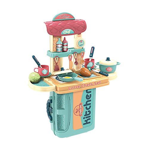 COZINHA INFANTIL 3 EM 1 KIT MALETA CHEF BRINQUEDO MC1006 Verde 1