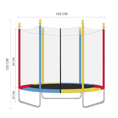Cama Elastica Infantil Pula Pula Trampolim 140m Rede 2