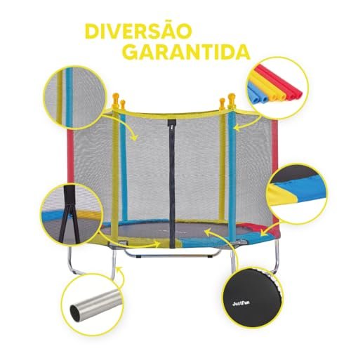 Cama Elastica Infantil Pula Pula Trampolim 140m Rede 6