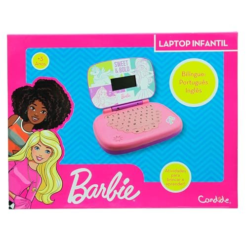Candide Laptop Infantil Barbie Brinquedo Educativo Bilingue 5