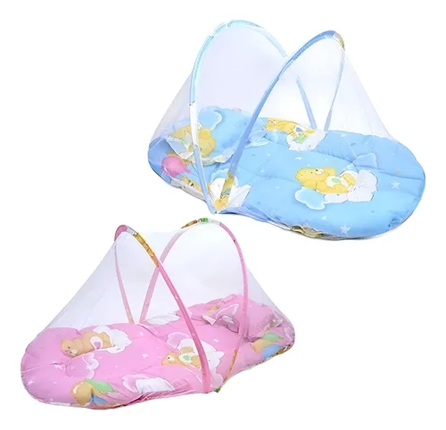 Colchonete Dobravel Berco Portatil Com Mosquiteiro Grande My Baby 1