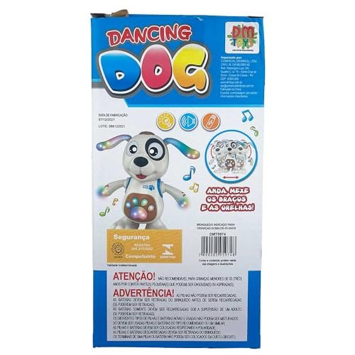 DM Toys Brinquedo Interativo Musical Mexe Danca Luz E Som Dancing Cachorro 4
