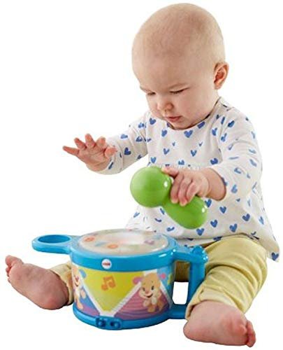 Fisher Price Aprender E Brincar Tambor Com Musica E Efeito Sonoro 2 Modos De Tocar Brinquedo Para Bebes A Partir De 6 Meses 3