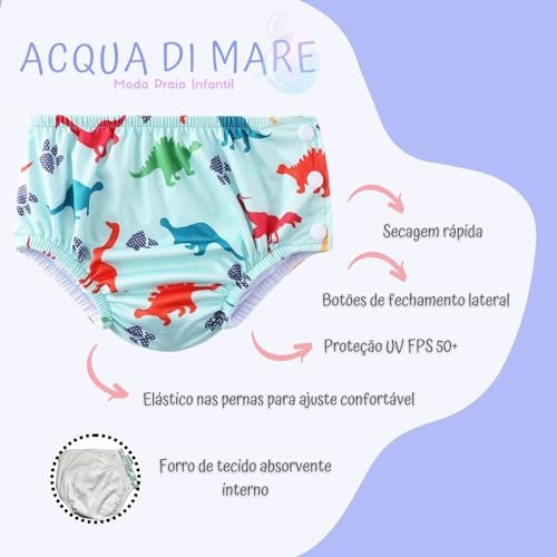 Fralda Reutilizavel Ecologica Praia Piscina Acqua Di Mare 2