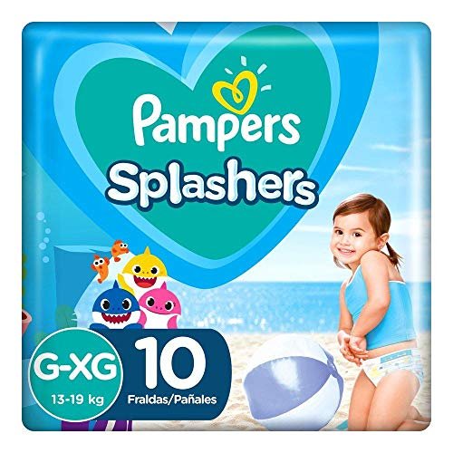 Fraldas Descartaveis Para Agua Pampers Splashers Baby Shark 2
