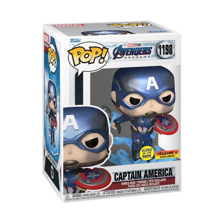 Funko POP Marvel Avengers Endgame Captain America With Broken Shield Mjolnir Glow In The Dark Metallic Exclusive 1