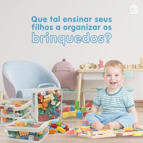 Kit 3 Organizador Brinquedos Ursinhos Carrinhos Empilhavel Guarda Roupa CZiper Dobravel 1